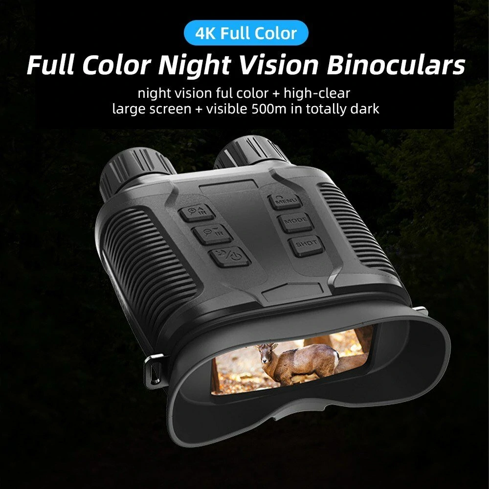 (image for) NV3280 Full-Color Night Vision Binoculars Digital Infrared Telescope with 10X Optical Zoom Large Screen Waterproof Outdoors Telescopes for Hunting